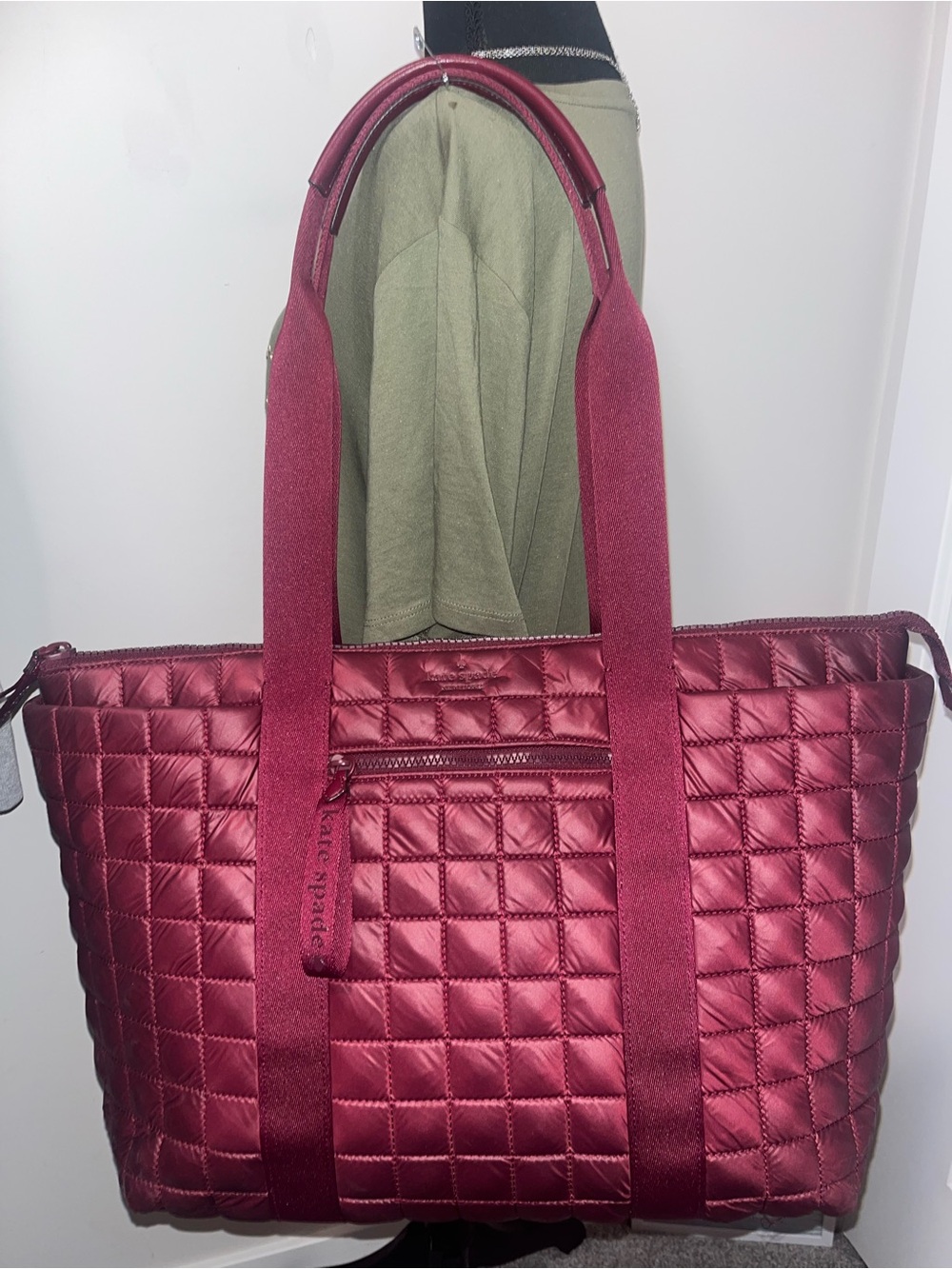 Kate Spade Camden Quilted Extra
Large Tote in BlackBerry Preserves